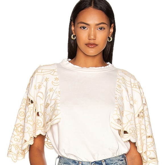 REVOLVE Tops - Revolve Free People Angel Tee in Ivory